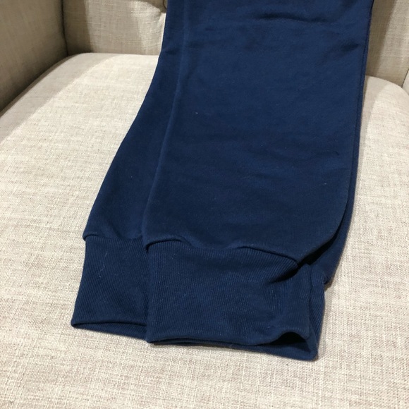 Hanes navy blue comfy cotton sweat pants with front pockets and one back pocket - Picture 5 of 11